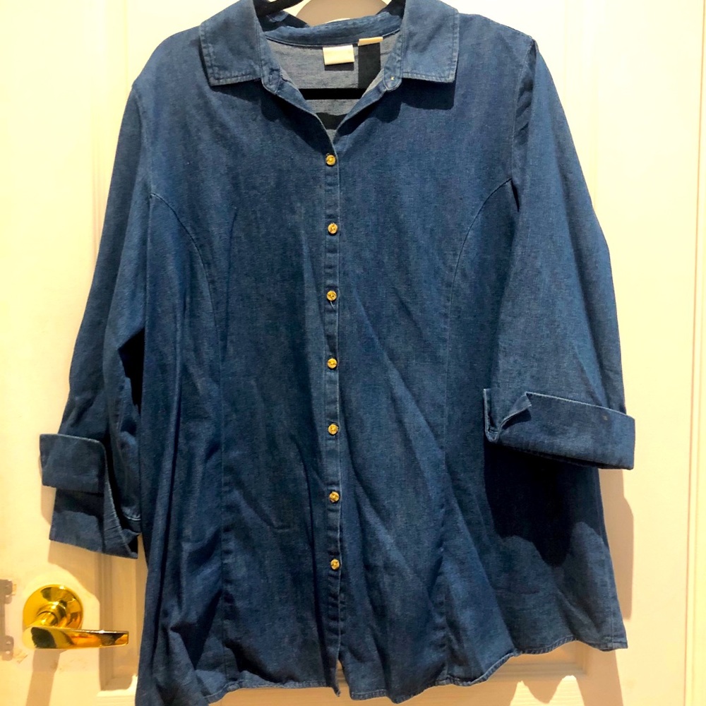 In due time maternity denim tunic